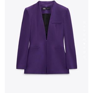BRAND NEW LAPELLESS FITTED BLAZER PURPLE 8135/701
